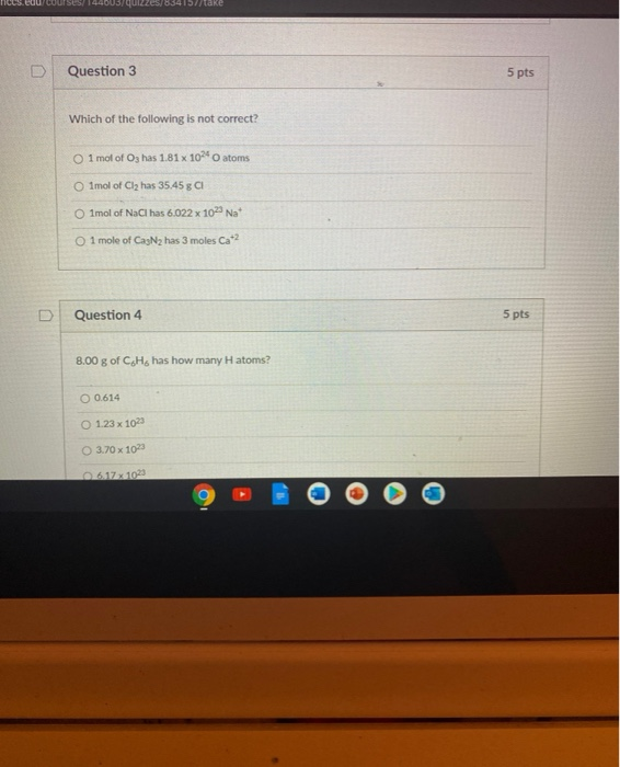 Solved COUCOUSES D Question 3 5 pts Which of the following | Chegg.com