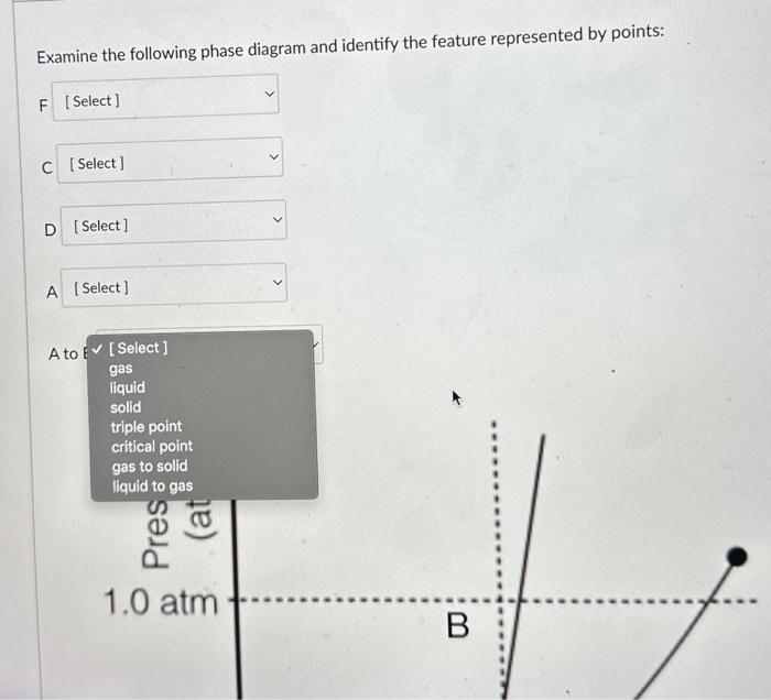 Solved Examine The Following Phase Diagram And Identify The | Chegg.com