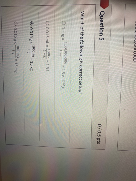 Solved Question 5 0/0.5 pts Which of the following is | Chegg.com