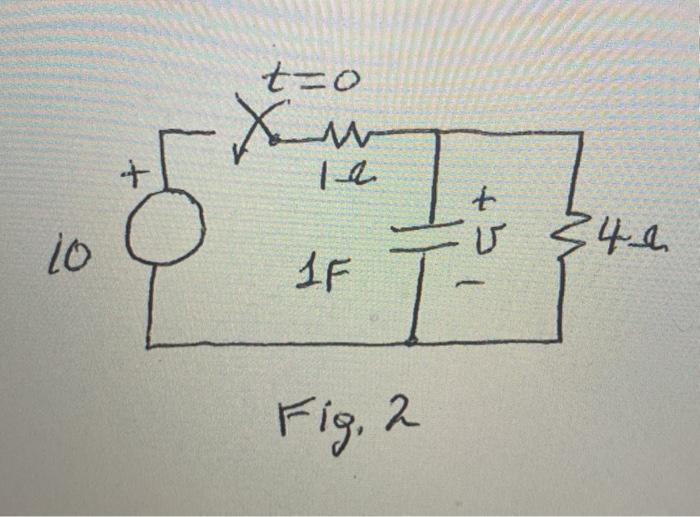 Solved simple circuits problem given the capacitor is | Chegg.com