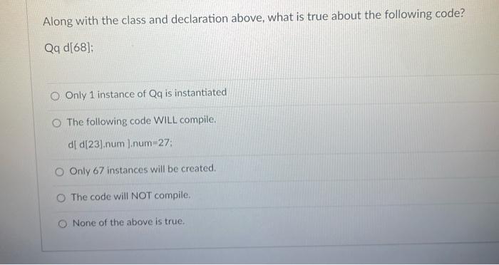 Solved Given the following valid variable declarations and | Chegg.com
