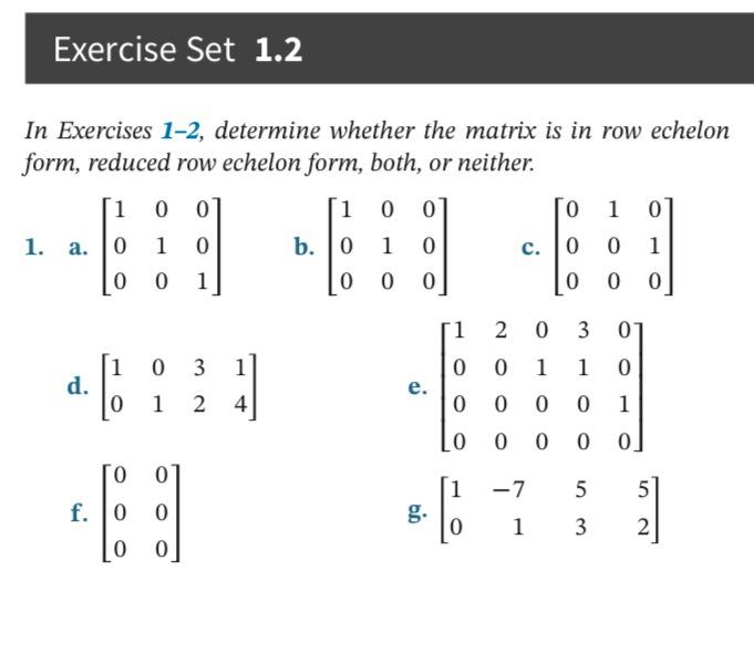 Solved Exercise Set 1.2 In Exercises 1-2, Determine Whether | Chegg.com