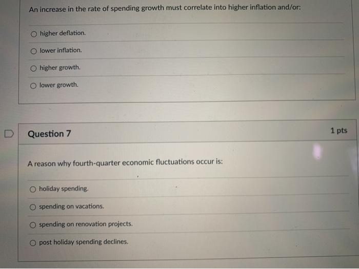 Solved An increase in the rate of spending growth must | Chegg.com