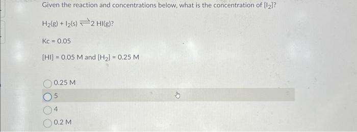 Solved Given The Reaction And Concentrations Below, What Is | Chegg.com