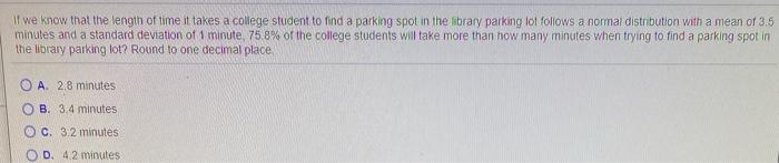 Solved If we know that the length of time it takes a college | Chegg.com