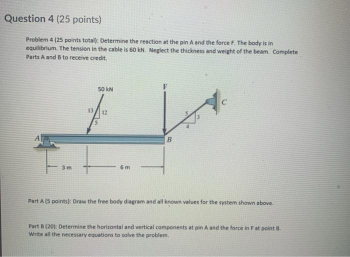 Solved Question 4 (25 points) Problem 4 (25 points total): | Chegg.com