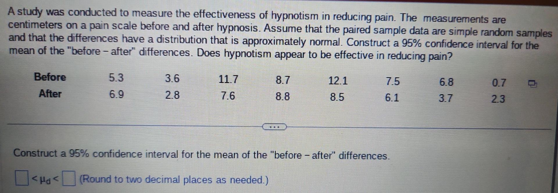 Solved A study was conducted to measure the effectiveness of | Chegg.com