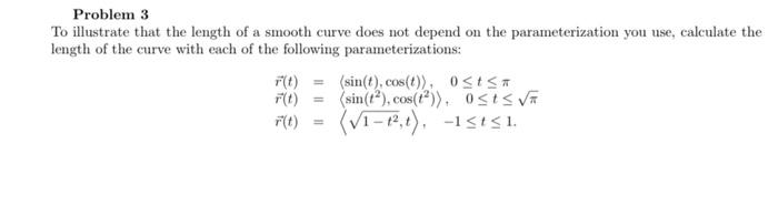 Solved Problem 3 To illustrate that the length of a smooth | Chegg.com