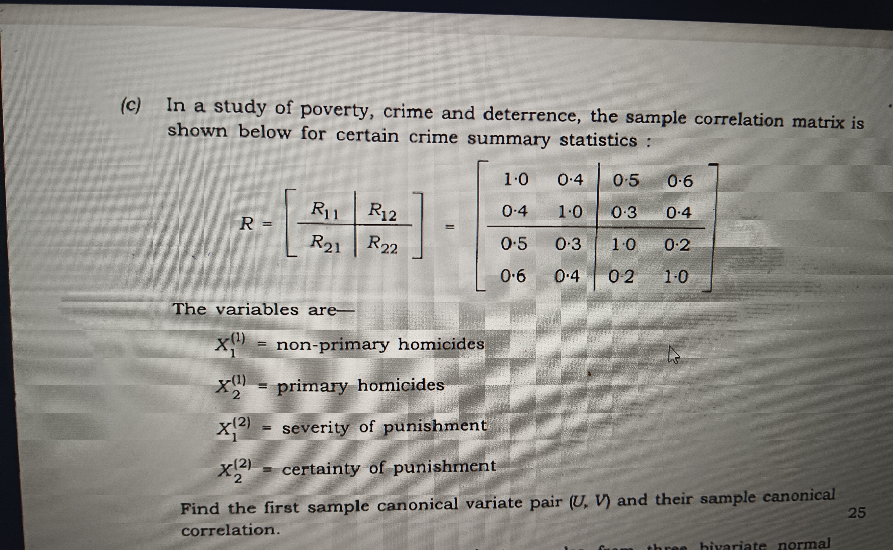 Solved c in a study of poverty crime and deterrence the chegg