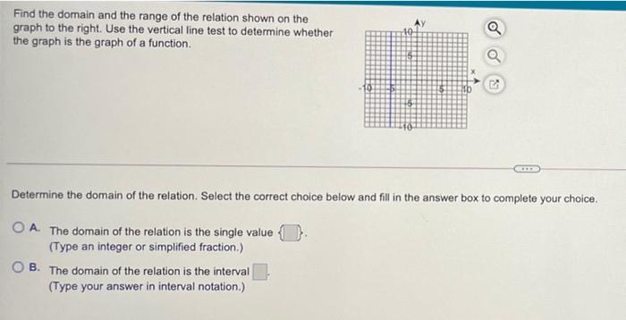 Solved Find the domain and the range of the relation shown | Chegg.com