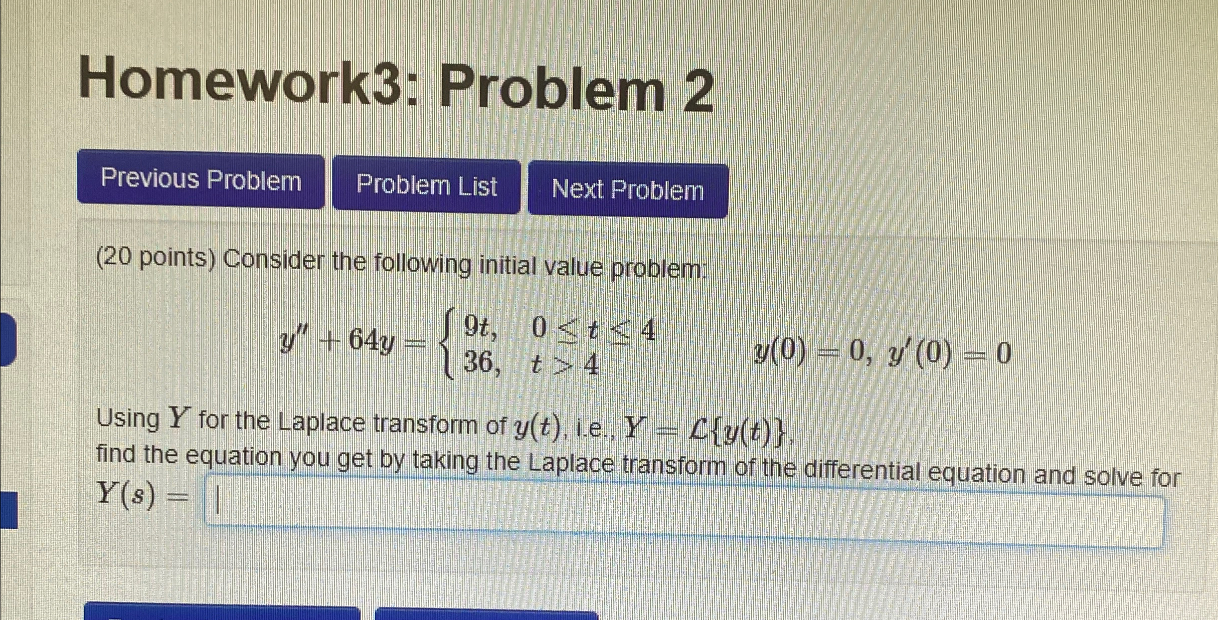 Solved Homework3: Problem 2Previous ProblemProblem ListNext | Chegg.com