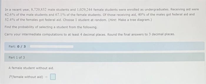 Solved This question has three parts, but i need the answer | Chegg.com