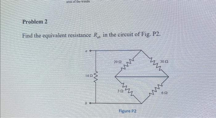 Solved Problem 2 Find the equivalent resistance R, in the | Chegg.com