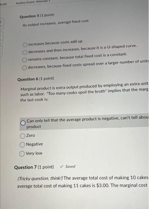 [Solved] As output increases, average fixed cost increases
