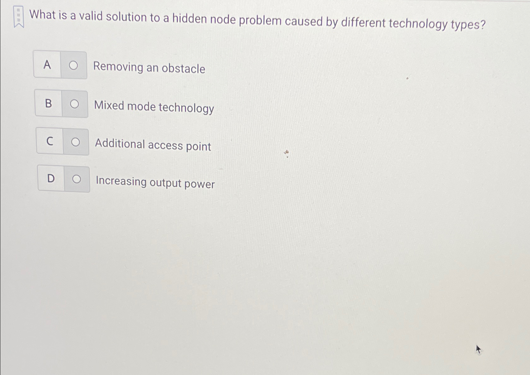Solved What is a valid solution to a hidden node problem | Chegg.com