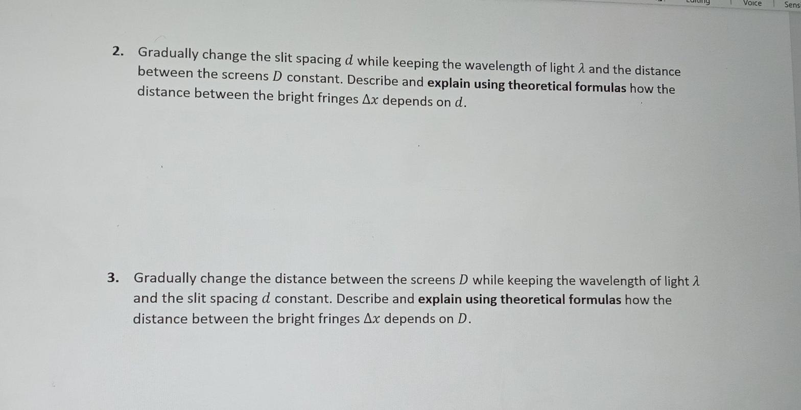 Solved Experiment 12: Double-Slit Interference Pattern | Chegg.com