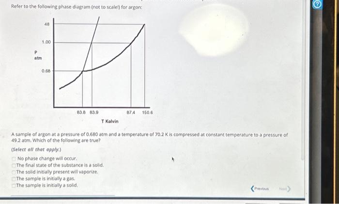 Solved Refer to the following phase diagram (not to scale) | Chegg.com
