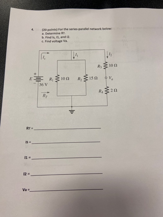 Solved 4. (20 Points) For The Series-parallel Network Below: | Chegg.com