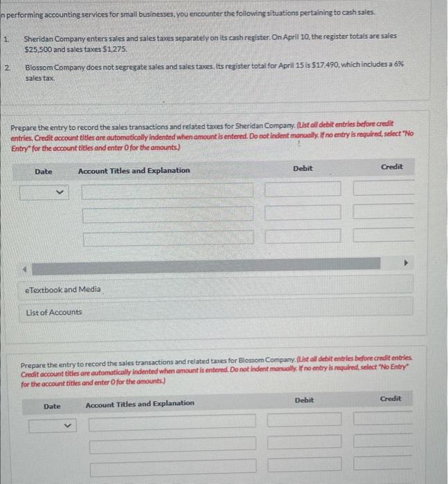 Solved performing accounting services for small businesses,