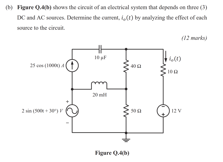 Solved (b) ﻿Figure Q.4(b) ﻿shows The Circuit Of An | Chegg.com