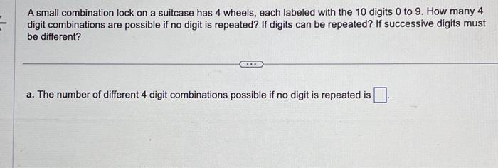 Solved 1. Find No Repeated 2. Find Number Of Combinations | Chegg.com