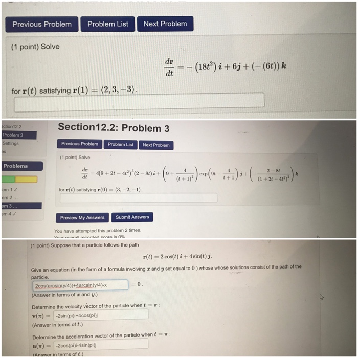 Solved I need help solving the first two questions and the | Chegg.com