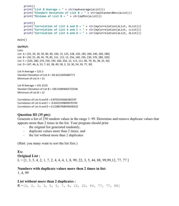 Solved Question II (25) pts: Write the missing functions | Chegg.com