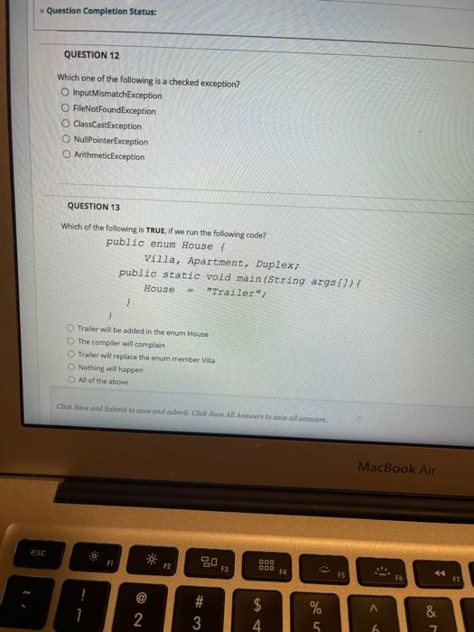 Solved Question Completion Status: QUESTION 12 Which one of | Chegg.com