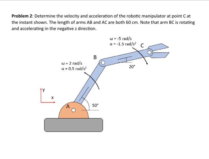 Solved Problem 2: Determine the velocity and acceleration of | Chegg.com