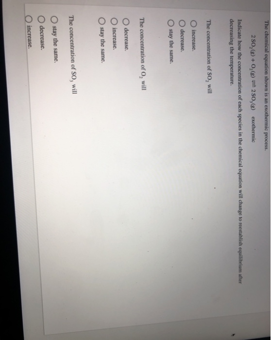 Solved The Chemical Equation Shown Is An Exothermic Process 3405