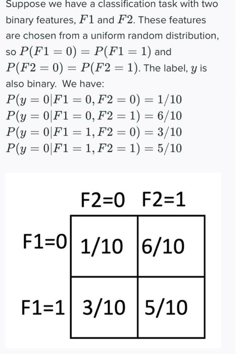 Solved = Suppose We Have A Classification Task With Two | Chegg.com