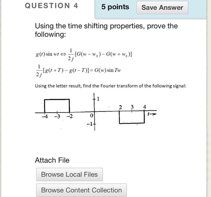 Solved QUESTION 4 5 points Save Answer Using the time | Chegg.com