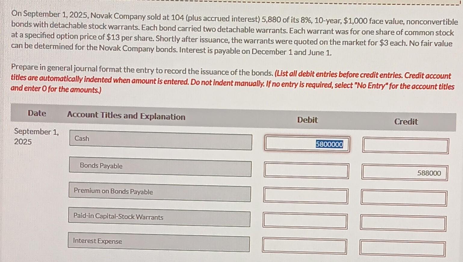 Solved On September 1, 2025, Novak Company sold at 104 (plus