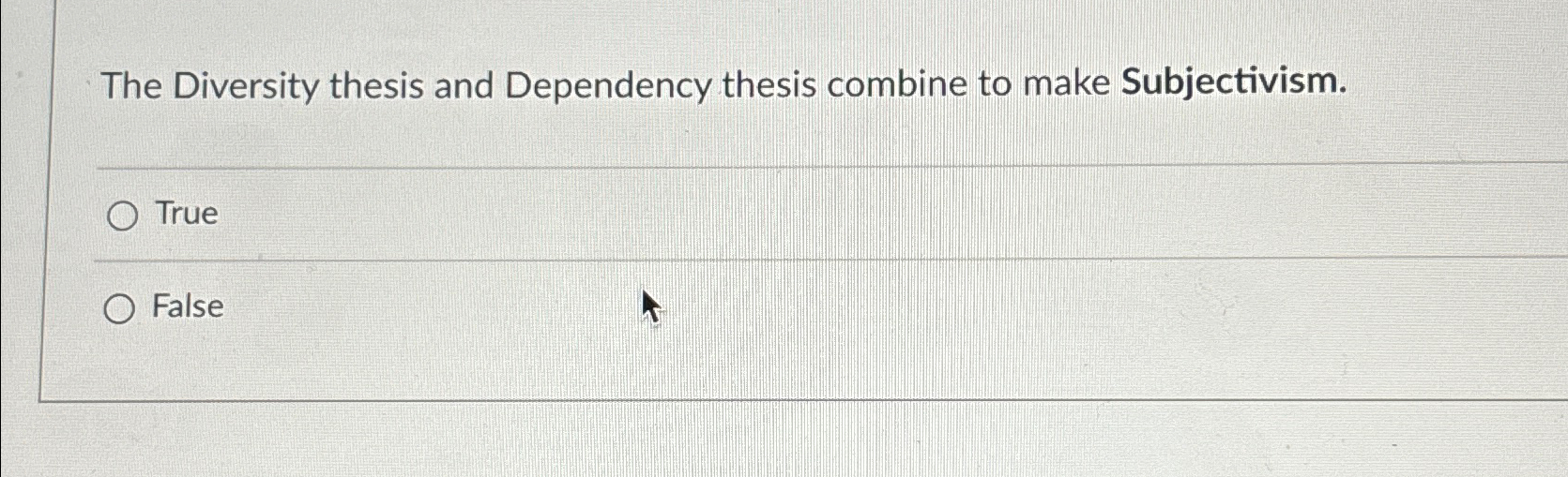 diversity and dependency thesis