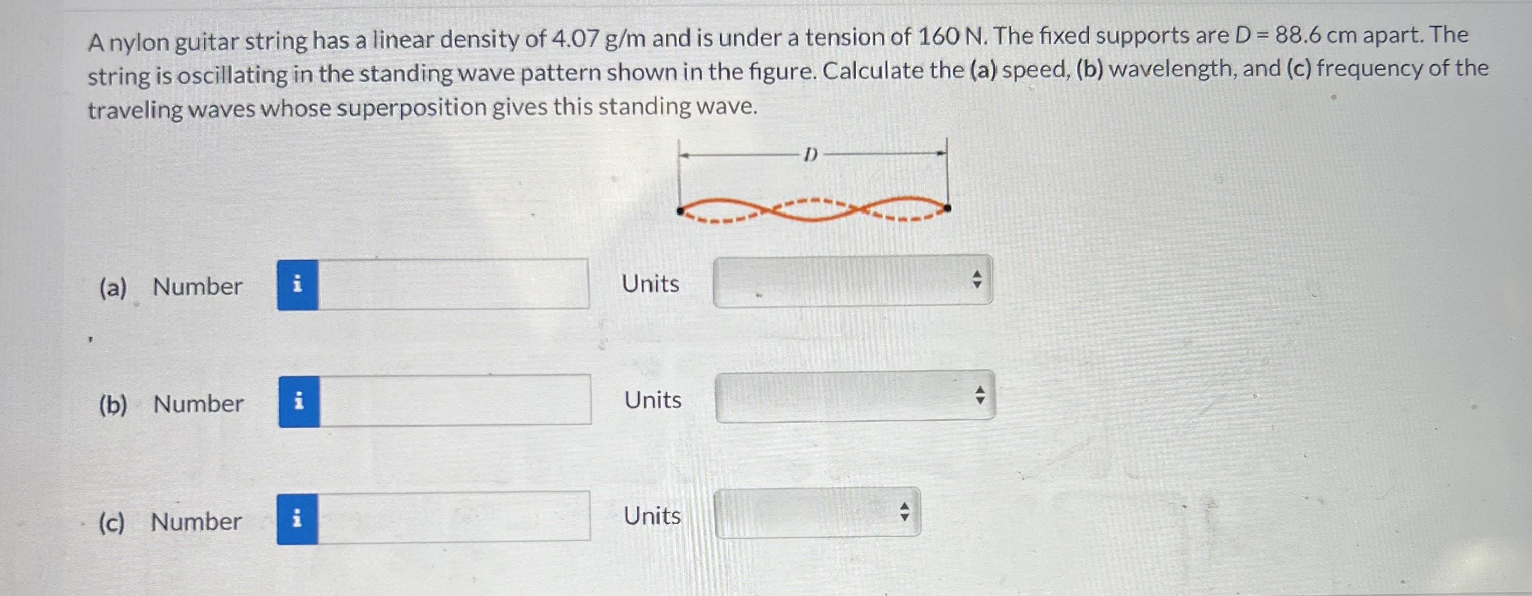 Solved A nylon guitar string has a linear density of 4.07gm