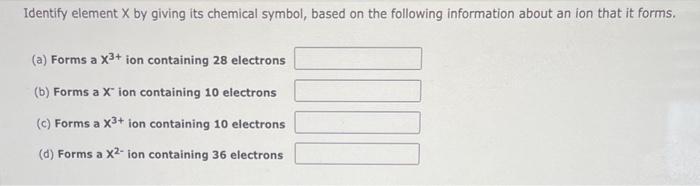 Solved Calculate the number of protons and electrons in each | Chegg.com