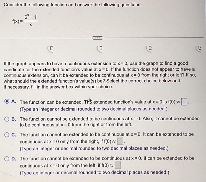 Solved Consider the following function and answer the | Chegg.com