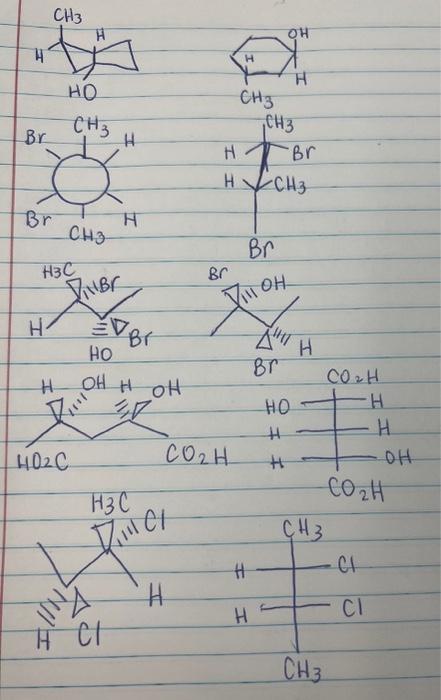 Solved help me classify these molecules as enantiomers, | Chegg.com