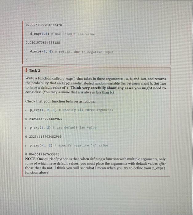 Problem 6: Programming: The Exponential Distribution | Chegg.com