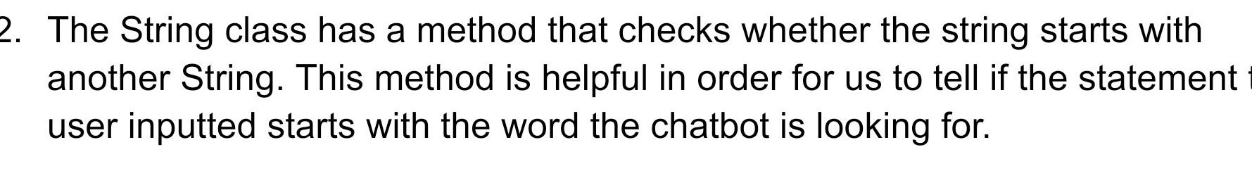 Solved Chatbot.java > Chatbot >getResponse(String) String | Chegg.com