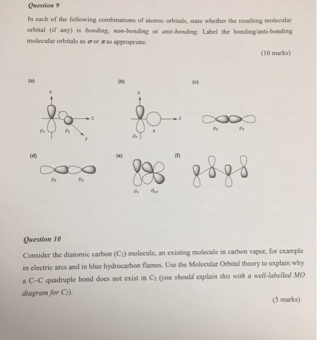 Solved Question 9 In each of the following combinations of | Chegg.com