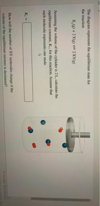 Solved The diagram represents the equilibrium state for the | Chegg.com