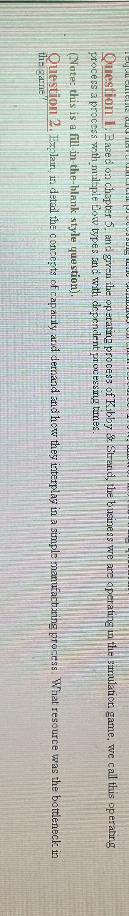 Solved Question 1. ﻿Based on chapter 5, ﻿and given the | Chegg.com