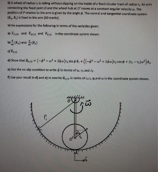 Solved 3 A Wheel Of Radius Fz Is Rolling Without Slippin Chegg Com