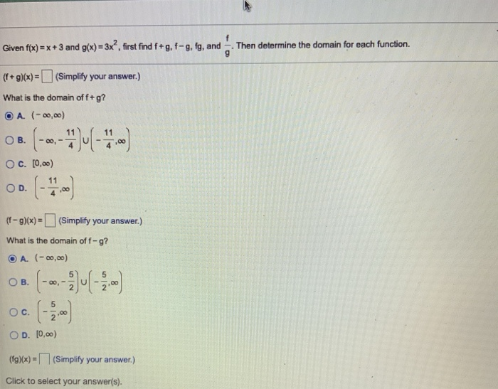 Solved Given F X X 3 And G X 3x² First Find F G