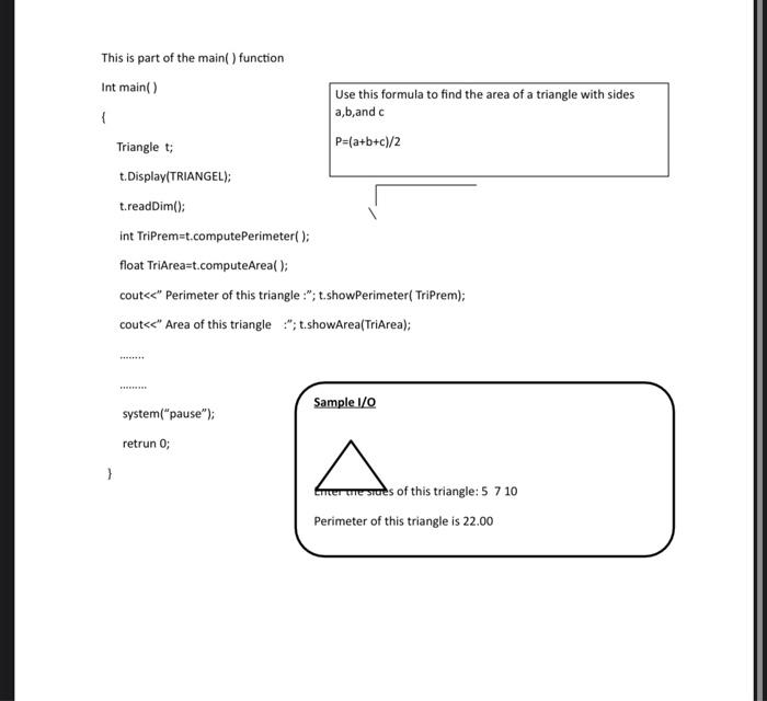 Solved 1. Write a program to implement the following class | Chegg.com