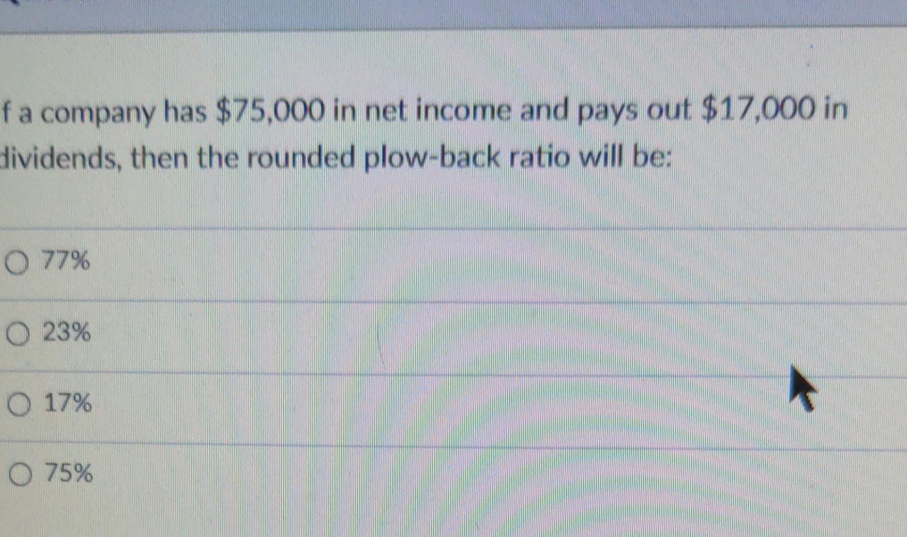Solved fa company has $75,000 in net income and pays out | Chegg.com