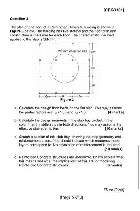 Solved [CEG3301] Question 3 The Plan Of One Floor Of A | Chegg.com