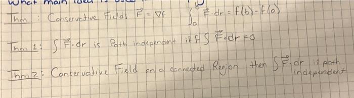 Using the first thm in lecture? evaluate line | Chegg.com