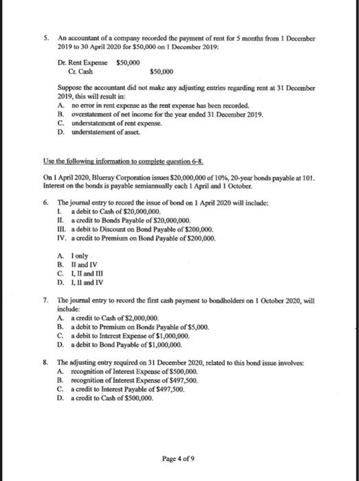 Solved Section A (12 marks) Multiple Choice Questions Answer | Chegg.com